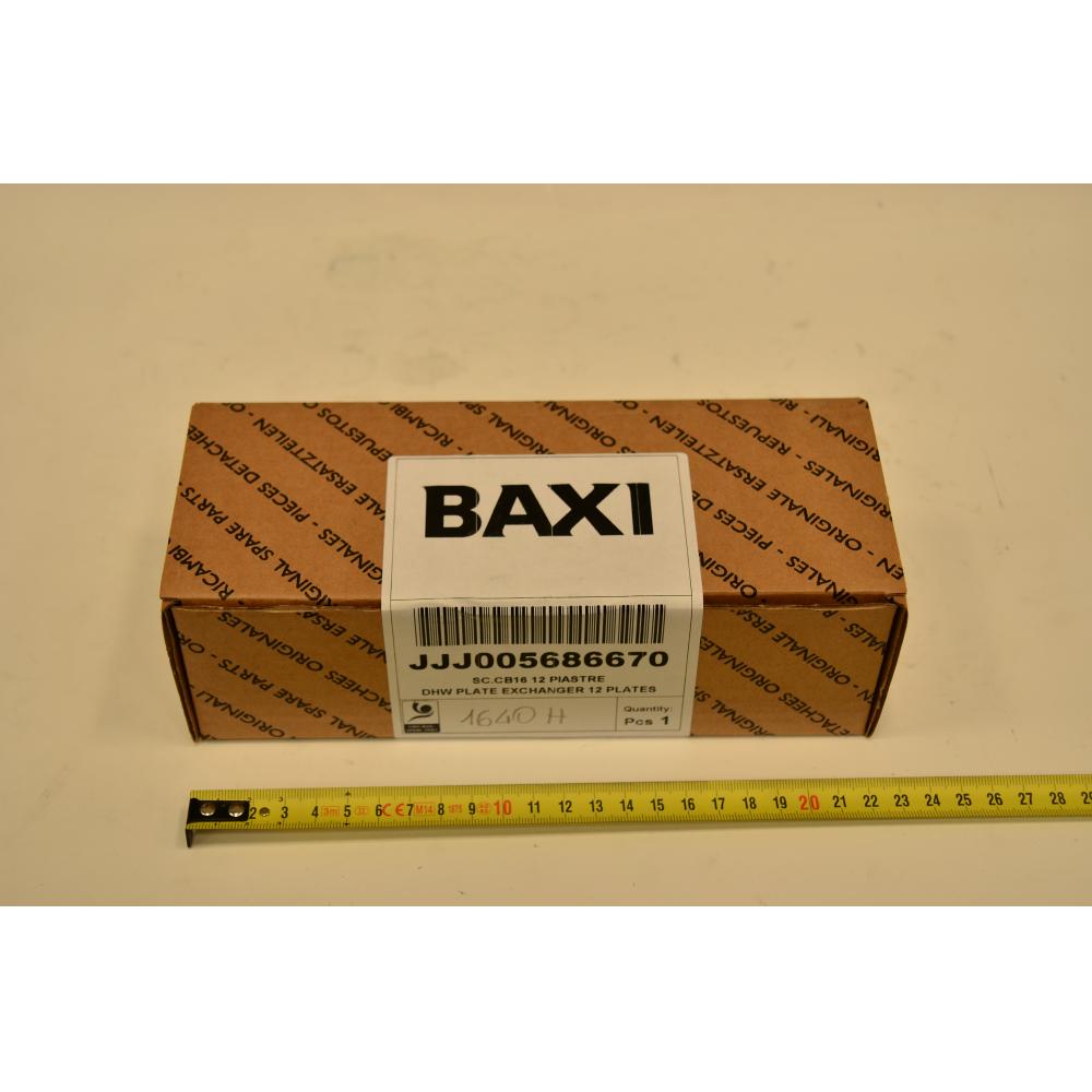 Теплообменник горячей воды 12 пластин для котла Baxi LUNA-3 240 Fi, арт. 5686670