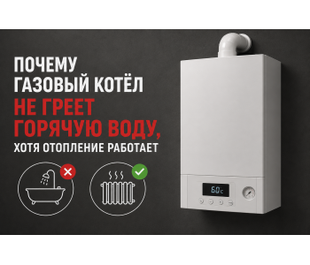 Почему газовый котёл не греет горячую воду, хотя отопление работает