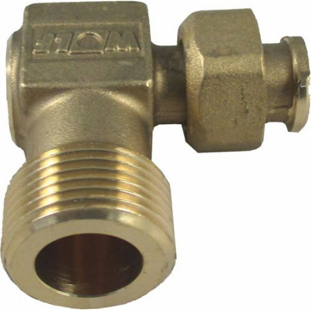 Уголок 3/4" наружная резьба х 1/2" M латунь для CGW-2 Wolf Уголок 3/4" наружная резьба х 1/2" M латунь для CGW-2 Wolf