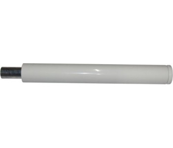 Дымоход Концентрическая дымовая труба DN60/100 L:856 мм, горизонтальная, с защитой от ветра, для газовых настенных котлов Wolf