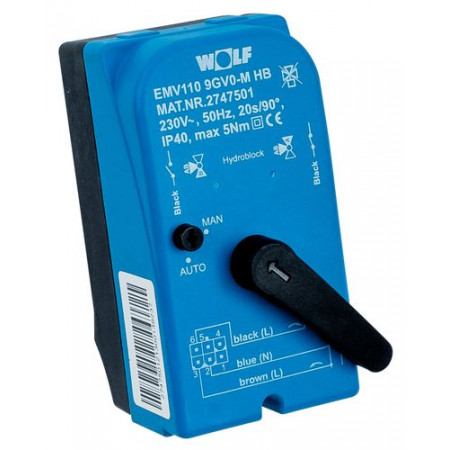 Штекер двигателя откр./закр. EMV110 HB (230 В перем. тока) Wolf Штекер двигателя откр./закр. EMV110 HB (230 В перем. тока) Wolf